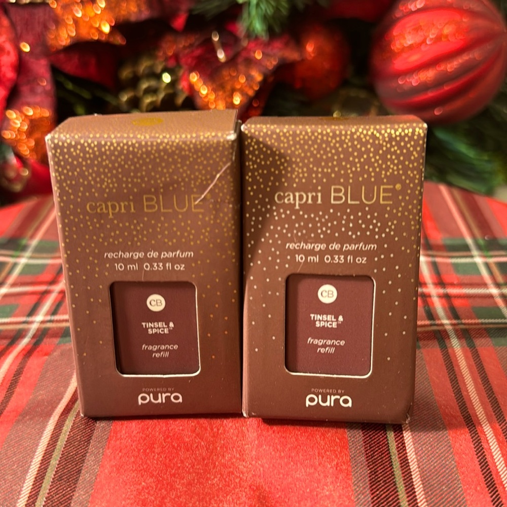 🔥Capri Blue Tinsel & Spice Pura Smart Home Plug-in Diffuser Refills – Sea…